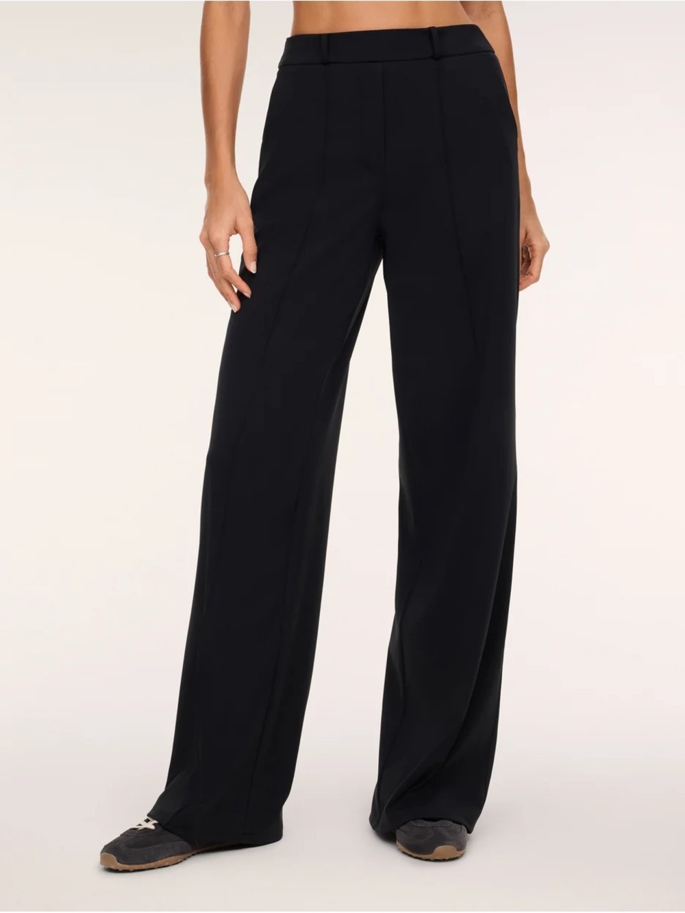 Spanx Power Move Wide-Leg Black Women's Trousers